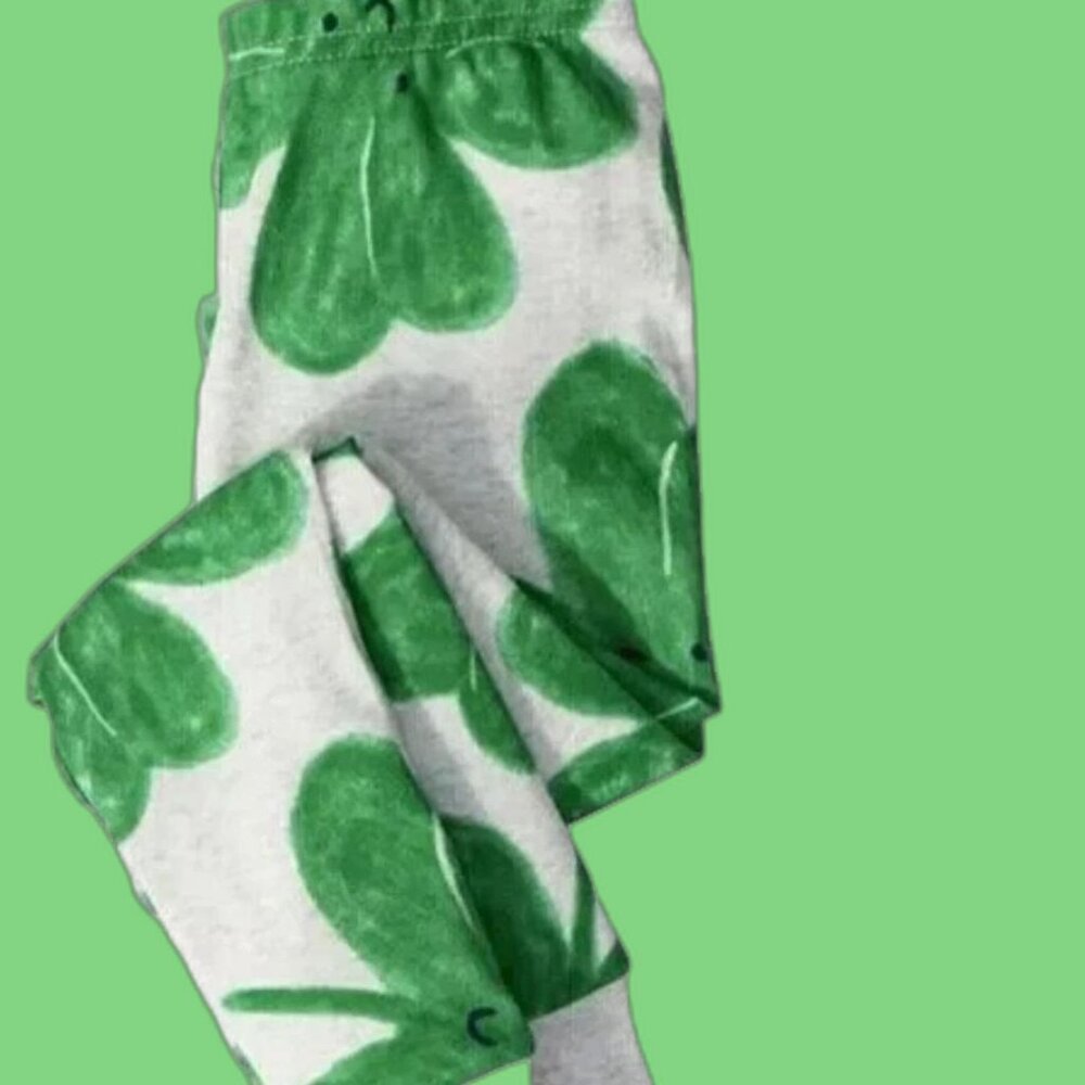 Carter’s Child Of Mine ST. PATRICK’S DAY Pajamas UNISEX SIZE 3T Green & Gray NEW - Picture 3 of 4